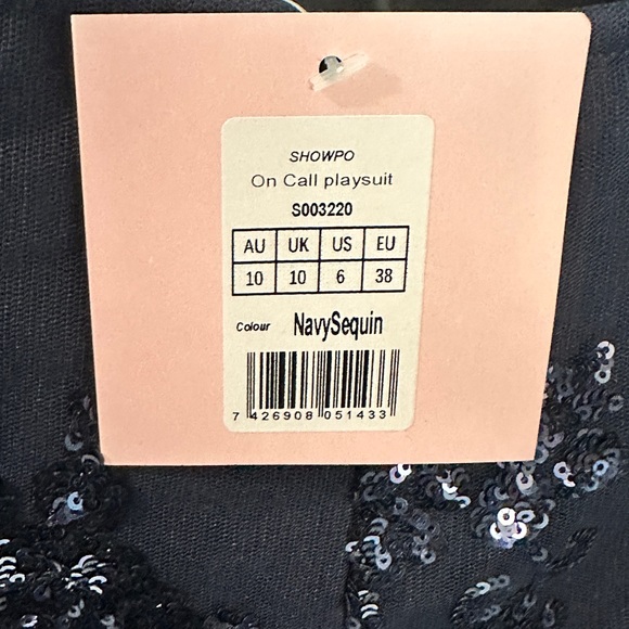 ON CALL PLAYSUIT IN NAVY BLUE SEQUIN - Picture 11 of 13